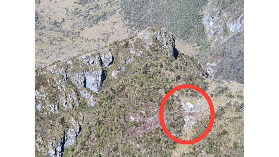 Lokasi jatuhnya helikopter MI-17 milik TNI Angkatan Darat di Pegunungan Mandala, Papua. (Foto: Kodam XVII/Cenderawasih).