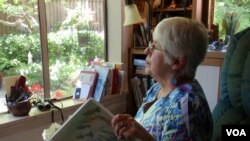 Joan Davies Rapp of Tacoma, Washington, counts and records bird sightings outside her living room window as part of Project FeederWatch.