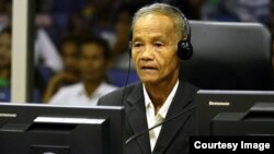 Sem Hoeurn is one of a number of witnesses to testify on the Kampong Chhnang airport construction site. (Courtesy of ECCC)