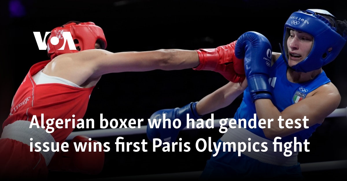 Algerian boxer who had gender test issue wins first Paris Olympics fight