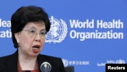World Health Organization (WHO) Director-General Margaret Chan addresses the media on WHO's health emergency preparedness and response capacities in Geneva, Switzerland, July 31, 2015. 