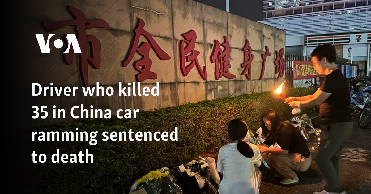 Driver who killed 35 in China car ramming sentenced to death 