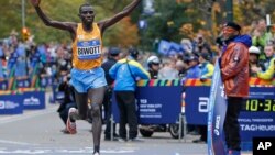 Stanley Biwott a remporté le marathon de New York le 1er novembre 2015.