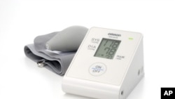 A small solar panel on the rear of the Omron HEM-Solar blood pressure monitor provides power for up to 300 readings.