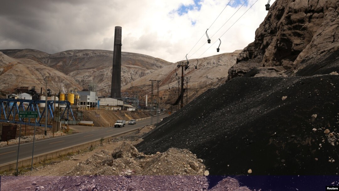 FILE - A view of the smelting complex of La Oroya in Peru's central Andes at nearly 3,800 meters (12,500 feet), in La Oroya, Peru.