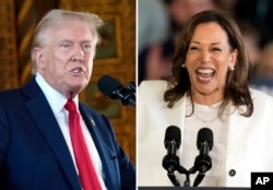 Calon presiden dari Partai Republik Donald Trump dan Wakil Presiden Kamala Harris. (Foto: AP)