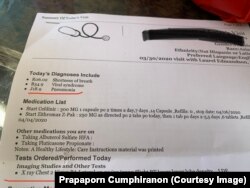 An X-Ray diagnosis showed that Prapaporn Cumphiranon, a Thai yoga instructor in NYC, had pneumonia.