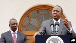 Rais Uhuru Kenyatta na Makamu Rais wake William Ruto