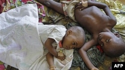Trẻ em ở Congo bị bệnh sốt rét đang được chữa trị trong một bệnh viện