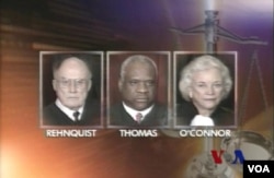 美國聯邦最高法院大法官奧康納及湯馬斯等