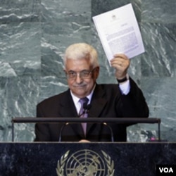 Presiden Mahmoud Abbas mengajukan permohonan agar PBB mengakui Palestina sebagai negara merdeka (23/9).