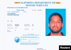 Syed Rizwan Farook is pictured in his California driver's license, in this undated handout provided by the California Department of Motor Vehicles, Dec. 3, 2015.