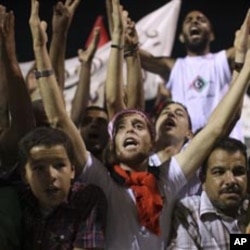 Libyans during anti-Gadhafi protests (file photo)
