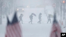 Tempête de neige à Hoboken, New Jersey, le 9 février 2017.