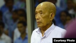 Kaing Guek Eav alias Duch on 8 June 2016 during his testimony in Case 002/02 against Khieu Samphan and Nuon Chea. (ECCC/Nhet Sok Heng)