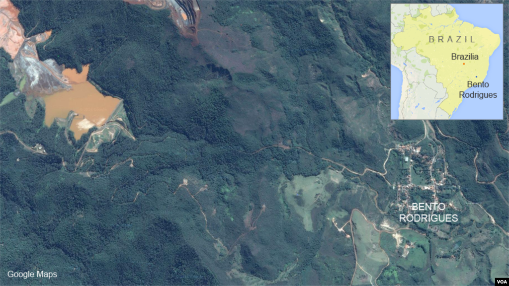 O acidente ocorreu no distrito de Bento Rodrigues, em Mariana