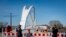 German police officers guard a closed bridge at the French-German border at the river Rhine in Kehl, Germany, March 16, 2020. German government allows only restricted access from France to Germany.