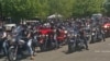 El Club de Motociclistas Veteranos de Guerra de Estados Unidos en Long Island, participa del homenaje. (A. Phillips/VOA) 