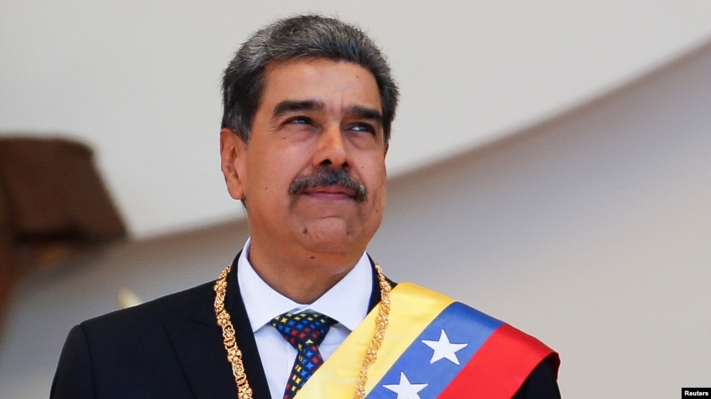 Tổng thống Nicolas Maduro trong ngày nhậm chức nhiệm kỳ sáu năm lần thứ ba tại Caracas, Venezuela, ngày 10 tháng 1 năm 2025.