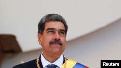 Presidente Nicolas Maduro no dia da tomada de posse para o seu terceiro mandato de seis anos, em Caracas 