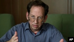 Jeffrey Fowle, an American detained in North Korea, speaks to the Associated Press in Pyongyang on Sept. 1, 2014.