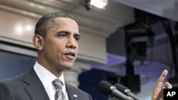 President Barack Obama during a news conference at the White House, 07 Dec 2010