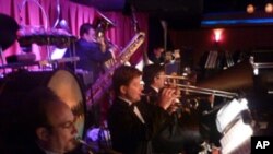 Vince Giordano and the Nighthawks perform big band-era music at Sofia's in New York.