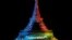 La tour Eiffel illuminée pour le lancement de la campagne internationale de Paris pour les JO 2024, à Paris, le 3 février 2017.