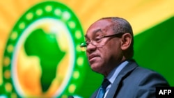 Le président de la Confédération africaine de football, Ahmad, lors de la 40e Assemblée générale de la CAF, Casablanca, Maroc, le 2 février 2018.