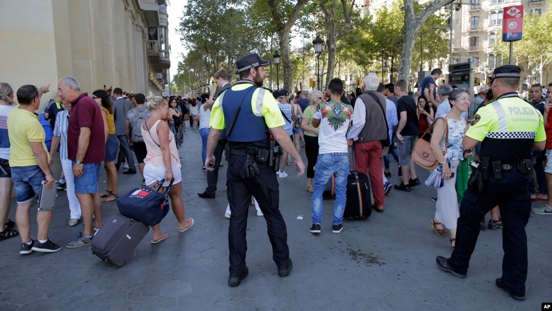 Spain Barcelona Pedestrians Hit