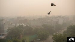 বৃহস্পতিবার রাতে হিন্দু উৎসব দীপাবলি উদযাপনের জন্য হাজার হাজার মানুষ ব্যাপক আতশবাজি পোড়ানোর ফলে বাতাসের মান বিপজ্জনক পর্যায়ে নেমে আসে।৫ নভেম্বর ২০২১। (ছবি-এপি/আলতাফ কাদরী)