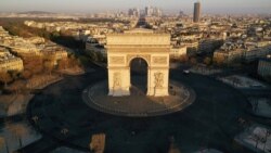 Archivo. Foto aérea del Arco del Triunfo, en París, Francia. La imagen fue tomada en Abril, durante el cierre que dictaron las autoridades para evitar la propagación del coronavirus.