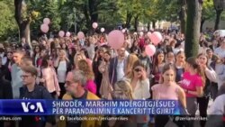 Shkodër, marshim ndërgjegjësues për parandalimin e kancerit të gjirit