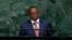 File - In this Sept. 21, 2017 photo Umaro Sissoco Embalo, then Prime minister of Guinea-Bissau, addresses the United Nations General Assembly at the United Nations headquarters.
