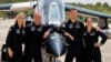 Anna Menon, Scott Poteet, Jared Isaacman and Sarah Gillis, crew members of Polaris Dawn, a private human spaceflight mission, attend a press conference at the Kennedy Space Center in Cape Canaveral, Florida, U.S. August 19, 2024. (REUTERS/Joe Skipper)