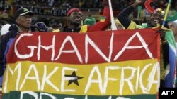 Para pendukung timnas Ghana dalam pertandingan Piala Dunia di Johannesburg, Afrika Selatan tahun 2010 (foto: dok0. 