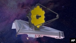 Representación artística de 2015 del Telescopio Espacial James Webb cortesía de Northrop Grumman a través de la NASA.