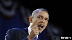 奧巴馬總統11月7日在芝加哥發表勝選演說