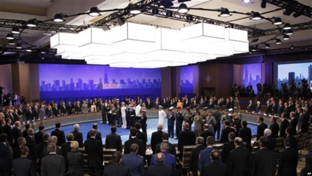 Suasana rapat hari terakhir KTT NATO di Chicago (21/5).