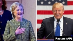 Democratic presidential candidate Hillary Clinton, left, and Republican presidential candidate Donald Trump are the front-runners going into Super Tuesday contests.