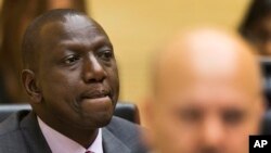 Kenya's Deputy President William Ruto awaits tje start of trial, courtroom of the International Criminal Court. Sept. 10, 2013.