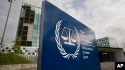 (FILE) Exterior view of the International Criminal Court, or ICC, in The Hague, Netherlands, on April 30, 2024.