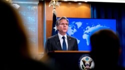 U.S. Secretary of State Antony Blinken speaks in the briefing room of the State Department in Washington, Jan. 7, 2022. (Andrew Harnik/Pool via Reuters)