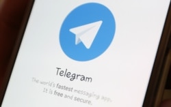 រូបឯកសារ៖ កម្មវិធី Telegram ត្រូវបានបង្ហាញនៅលើទូរសព្ទទំនើបមួយ កាលពីថ្ងៃទី១៣ ខែមេសា ឆ្នាំ២០១៨។