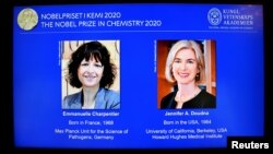 Bà Emmanuelle Charpentier, công dân Pháp và bà Jennifer Doudna, người Mỹ.