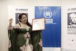 La ganadora del El Premio Nansen para los Refugiados de ACNUR, la colombiana Mayerlín Vergara Pérez. [Foto: Cortesía de ACNUR]