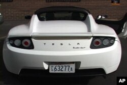 The back end of the Tesla Roadster