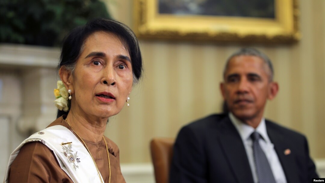 Amerika Prezidenti Barak Obama Oq uyda Myanma yetakchisi An San Suu Chini qabul qildi.