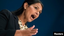 La ministre Priti Patel à Birmingham, en Grande-Bretagne, le 2 octobre 2016.