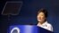 FILE - South Korean President Park Geun-hye delivers a speech during a ceremony marking the 68th anniversary of the liberation from the Japan's 1910-45 colonial rule, in Seoul, Aug. 15, 2013.